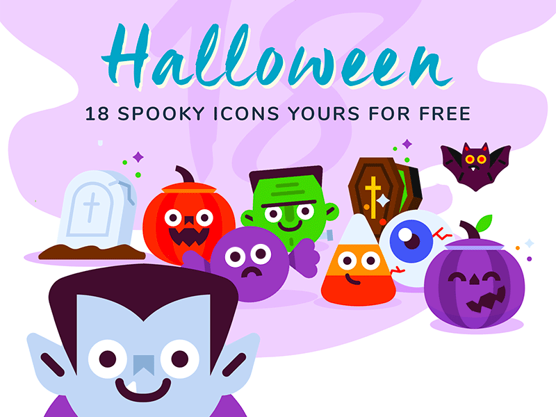 Halloween is lurking around the corner! halloween halloween icons halloween illustrations halloween stickers icon set proto.io