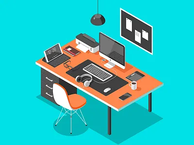 Workspace concept business collection computer creative office photographer table workspace