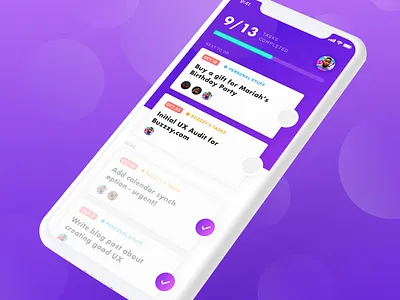 Task Manager ✅ app calendar manager mobile app purple taks tasks ui ux