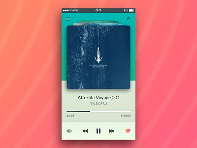 Music Player | Daily UI #009 app challenge dailyui dailyui009 day009 flat interface mobile music music player player ui