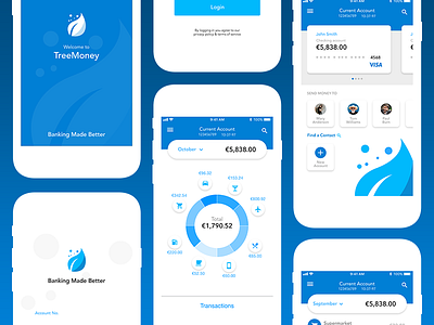 Fintech App UI/UX adobe xd app banking budget credit card fintech money sign in sign up transfer ux