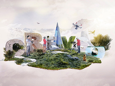 Diorama 3d andorra caldea diorama illustration motion mountain video webagency