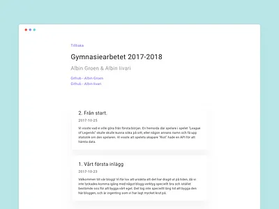 Blog Design - Highschool project blog clean design minimal ui ux web website white
