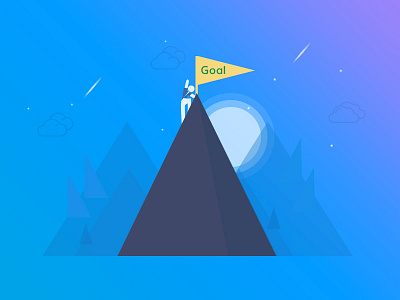 Goal goal mountain mountain climb shapes vector