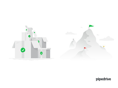 Infographic illustrations box boxes done illustration mountain pipedrive task