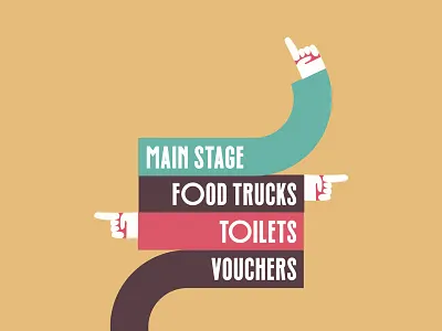 Komediant Signage character design comedy festival graphic hands illustration komediant signage stand up comedy wayfinding