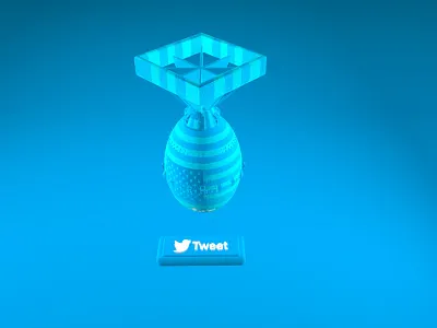 Tweetbomb bomb button. america nuke press trump twitter