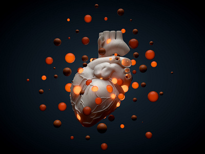 Heart 3d cinema 4d heart marble