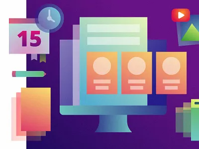 UX/UI design process design gradient illustration process ui ux