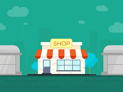 Shop illustration ui.