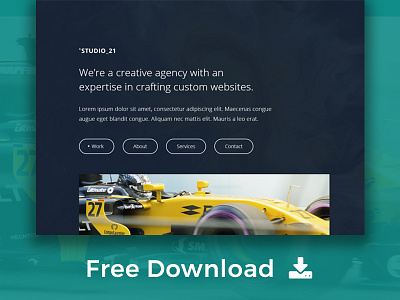 Studio21 - One Page Portfolio / Agency HTML Template css design download free html html5 layout one page portfolio template web