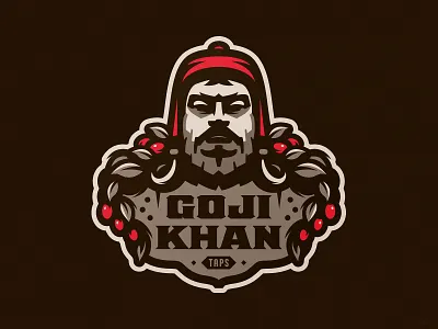 Goji Khan Beer beer brew craft goji khan logo pub taps zerographics