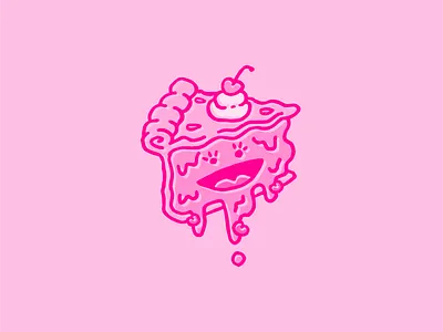 (She's My) Cherry Pie cherry cherry pie dessert face food dude illustration pie smile