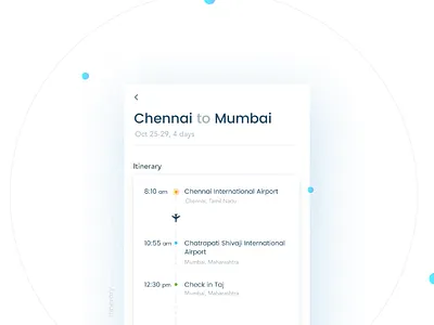 Itinerary- Daily UI:: #079 booking flight itinerary map search ui ux