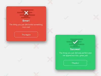 Error / Success - DailyUI - Day011 011 dailyui error messages success ui