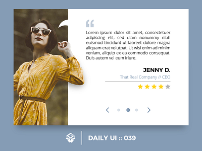 Testimonials | #dailyui #039 039 dailyui testimonials ui web