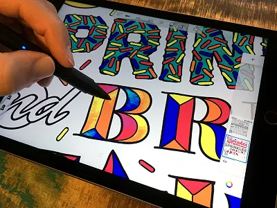 Colorful Words 01 colorful doodle font fun hand letter lettering script sketch type typography words