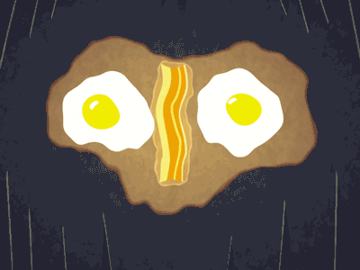 Breakfast Ghost after effects animation ghost gif