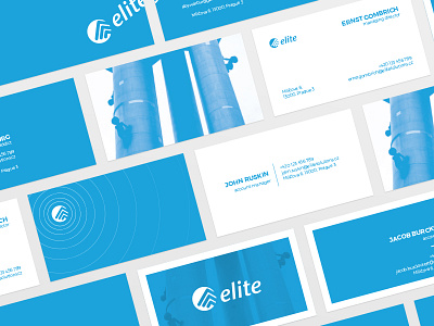 Variations of our business cards blue business card identity print