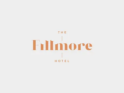 The Fillmore Hotel branding clean flat logo minimal