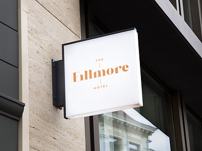 The Fillmore Hotel branding clean flat logo minimal