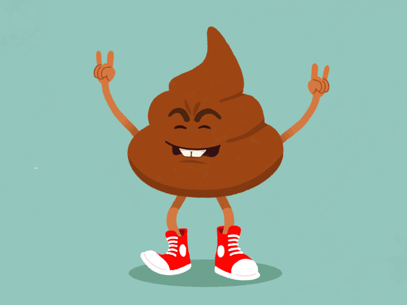 Poop loop 2d aftereffects animation cartoon dance emoticon illustrator poop sketch