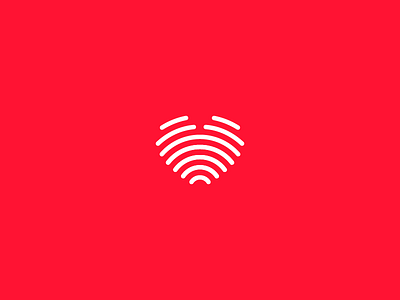 wifi + heart mark circle heart love minimal signal wave wifi