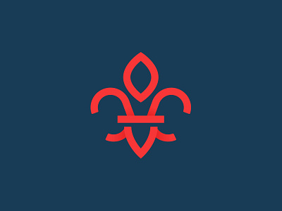 Louisiana Fleur-de-lis brand fleur gradient icon identity line lis logo louisiana mark