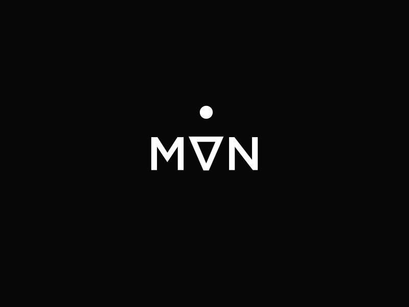 M A N brand creative icon logo logotype man mark minimal simple smart type typography