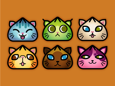 Baozi Meow Assets baozi cat color cute food game puzzle