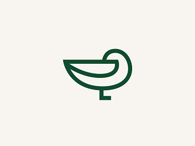 Sleepy Duck animal logo duck duck logo duck mark duckie rest single line duck sleep