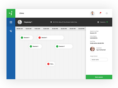 Doctor sessions app dashboard icons session tablet time ui ux