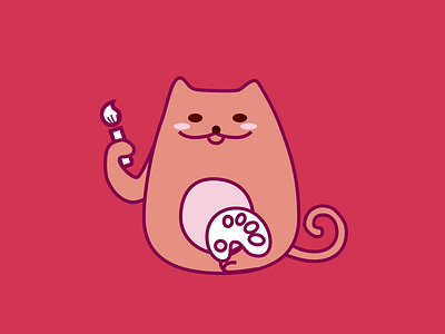 Cat illustration ui ux visual design