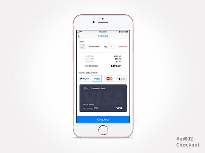 Checkout UI checkout daily 100 challenge dailyui002 design iphone leeseul mobile payment ui uichallenge