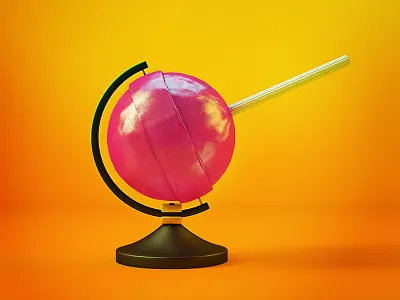 Lollipop 3d 3d model c4d character design cinema4d concept design digital art graphic design illustration photoshop