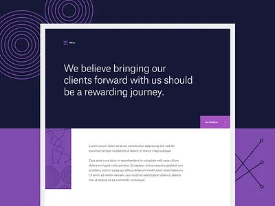 Early UI Exploration exploration focus lab hero landing page purple ui ux