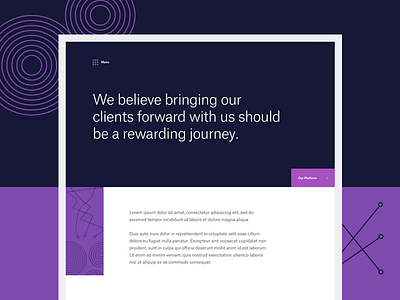 Early UI Exploration exploration focus lab hero landing page purple ui ux