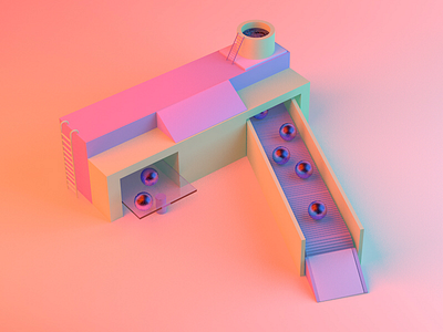 777 3d 7 animation color illustration number scene