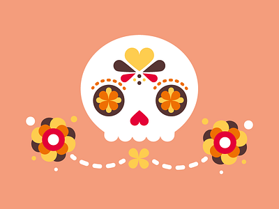 Sugar Skull / 2 dayofthedead flat flower illustration star sugarskull vector