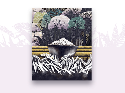illustration box illustration packing rice