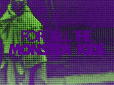 Monster Kids fiend club herb lubalin misfits pins stickers typography we are 1025