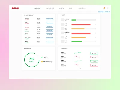 Qweb initial Dashboard Concepts dashboard