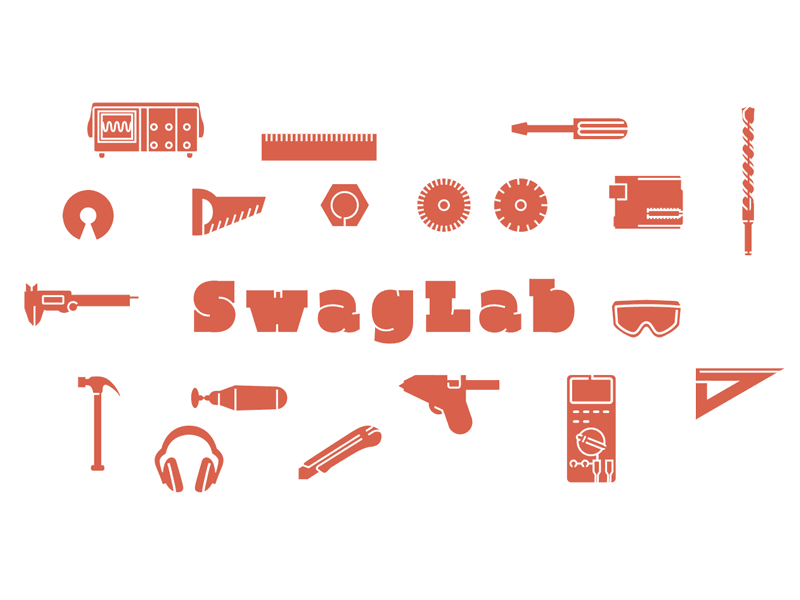 Identity for Swaglab design flat illustration logo pictogram vector