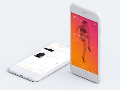 Running Store Checkout basket & sign in ecommerce interface log in mobile shop sign up ui ux web design