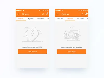 Favorit Page Empty State #1 empty empty state flat design illustration mobile empty