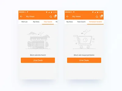 Favorit Page Empty State #2 empty empty state flat design illustration mobile empty