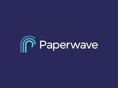 paperwave / logo design branding identity ink instagram lettermark p paper print wave