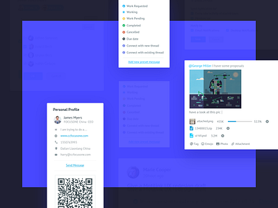 Collaboration Tool admin blue card dashboard flat info tool ui upload user interface web design