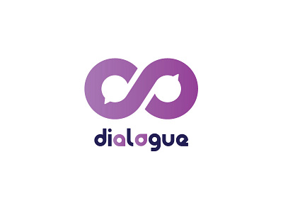 Dialogue chat dialogue infinity logo