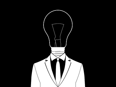 Business Ideas black bulb business illustration white